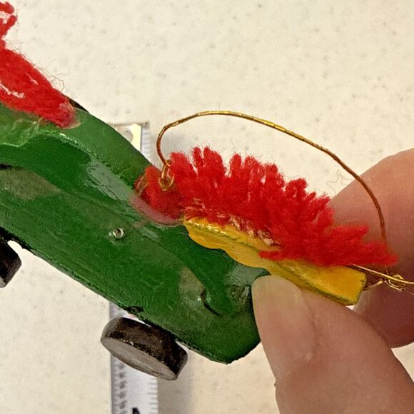 Vtg Wooden Christmas Ornament 8 Lot Rocking Horse Nutcracker Bell Bear Tree - Picture 10 of 16